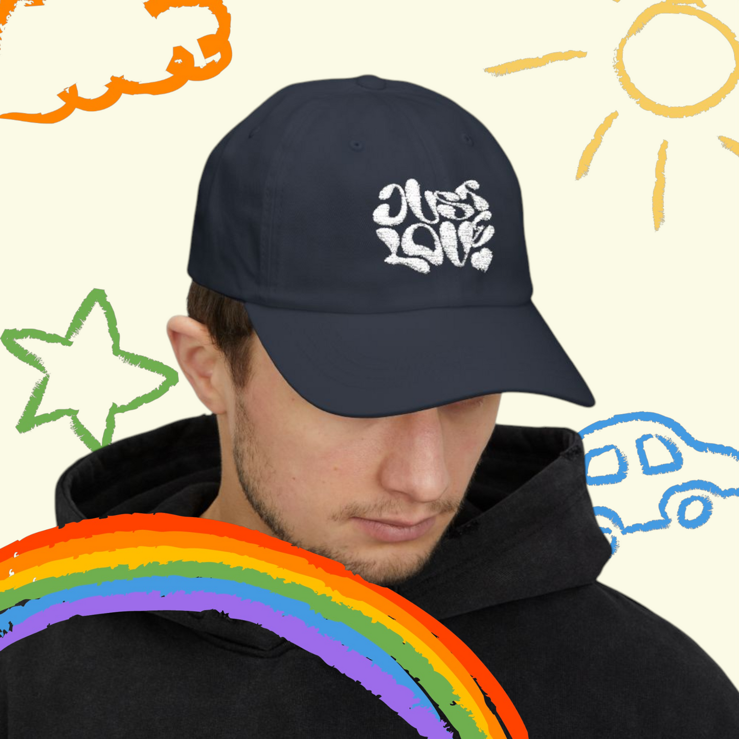 Classic Dad Cap - Just Love Hat, Casual Dad Hat, Gift for Father’s Day, Comfortable Outdoor Cap, Trendy Everyday Wear