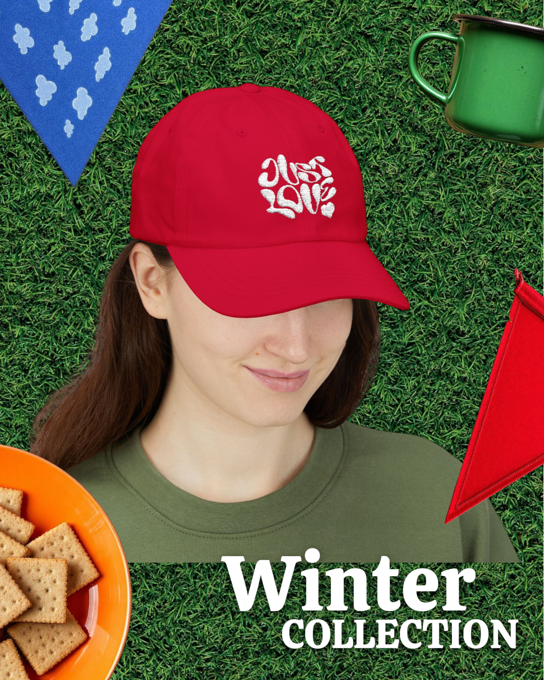 Classic Dad Cap - Just Love Hat, Casual Dad Hat, Gift for Father’s Day, Comfortable Outdoor Cap, Trendy Everyday Wear