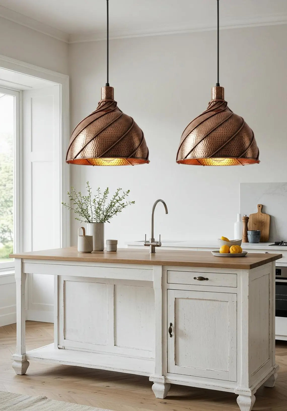 Hammered Solid Copper Dome Pendant Light, Rustic Chandelier, Copper Light Fixture, Ceiling Light
