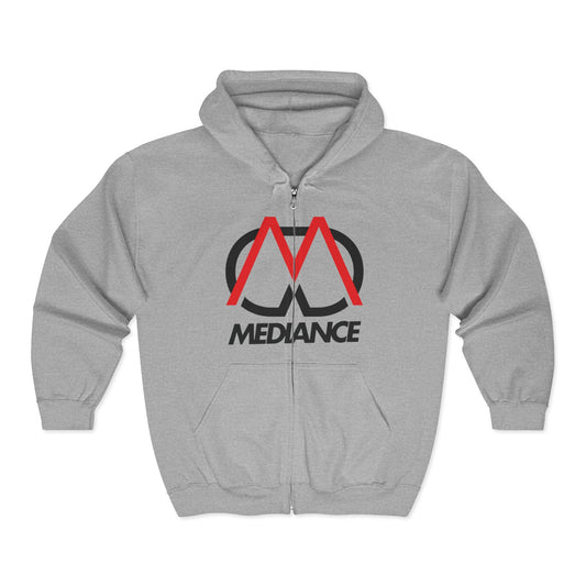 Unisex Zip Up Hoodie with Bold MEDILANCE Logo | Cozy Casual Wear for All Seasons, Perfect for Gym, Lounging, and Everyday Style