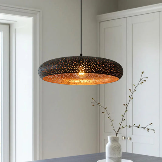 Hammered Dome Lamp, Moroccan Copper Ceiling DomeLamp, Chandelier Farmhouse Light, Handmade Pendant Light, Kitchen Island