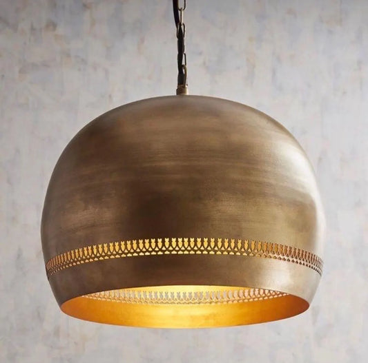 Moroccan handmade lampshade , Brass light fixture , Moroccan light , brass lighting, kitchen island